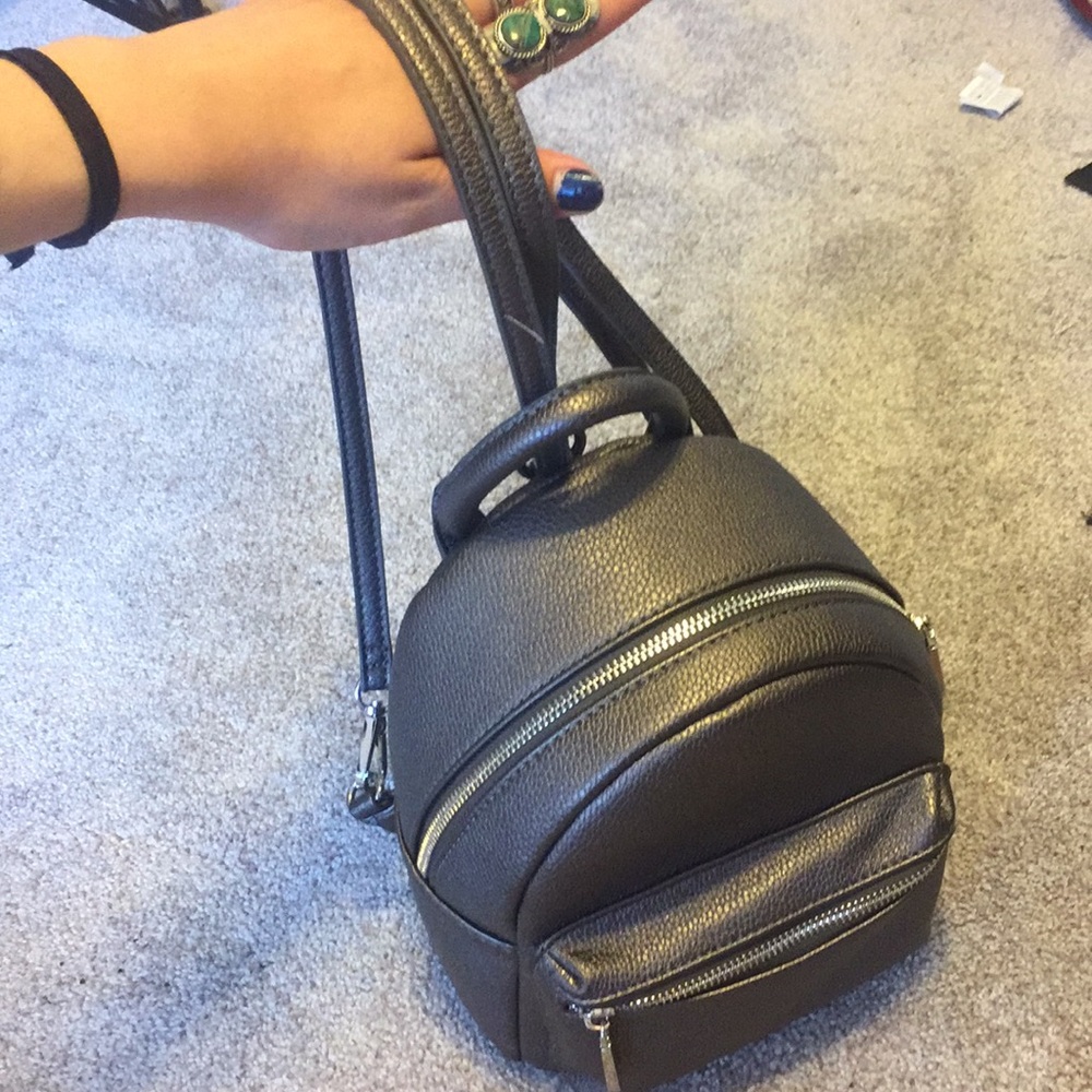 *SOLD* Space/silver Grey mini backpack